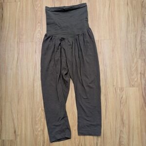 Motherhood Maternity Cropped Leggings XL Super Soft, Brown